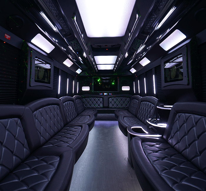 Luxury party bus interior